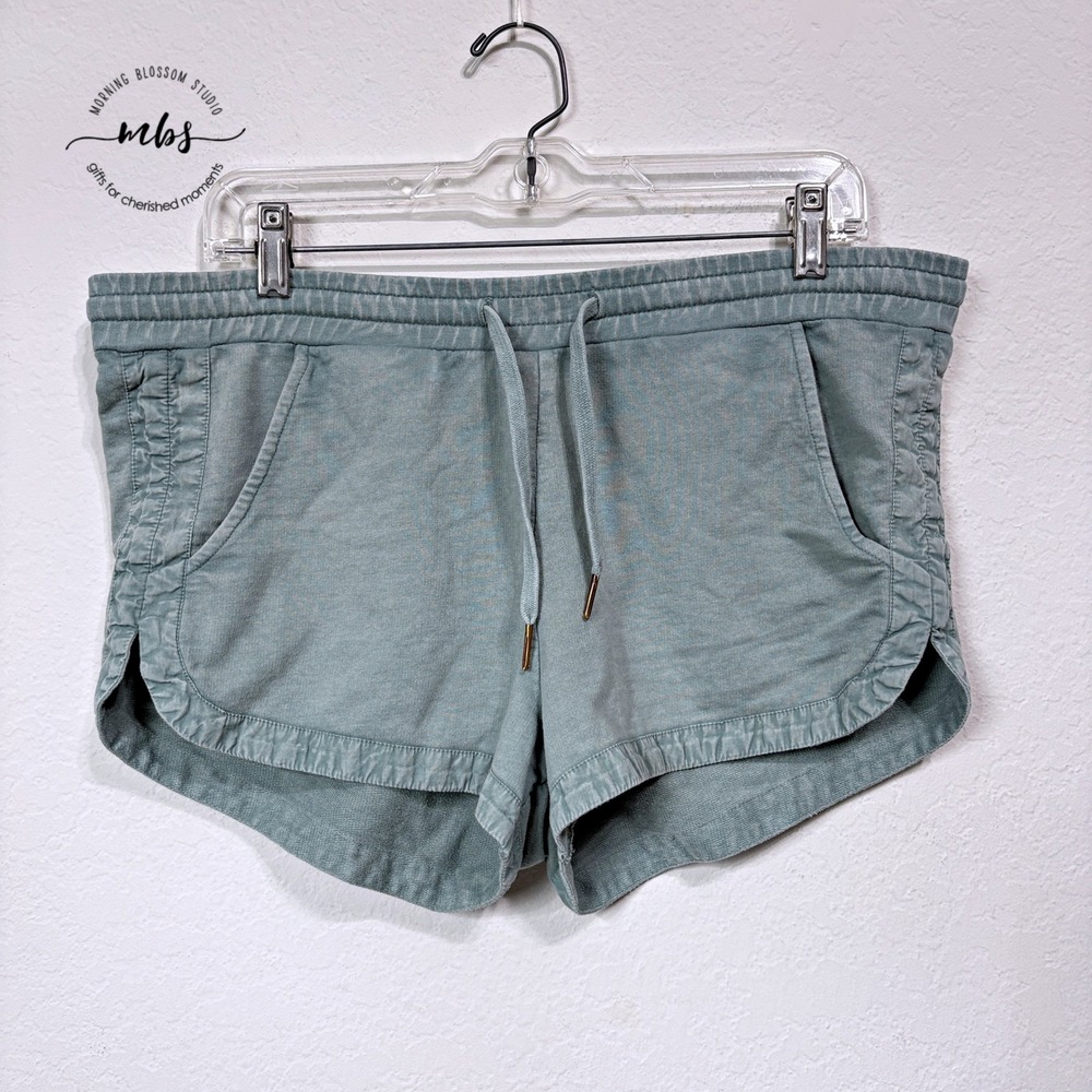 L*Space‎ Cotton Blend Shorts Summer Beach Lounge Vacation Green Women SP